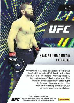 2021 Panini Prizm UFC - Instant Impact #2 Khabib Nurmagomedov Back