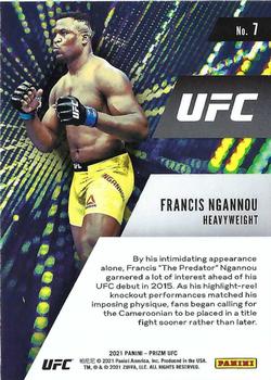 2021 Panini Prizm UFC - Instant Impact #7 Francis Ngannou Back