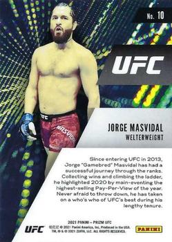 2021 Panini Prizm UFC - Instant Impact #10 Jorge Masvidal Back