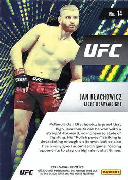 2021 Panini Prizm UFC - Instant Impact #14 Jan Blachowicz Back