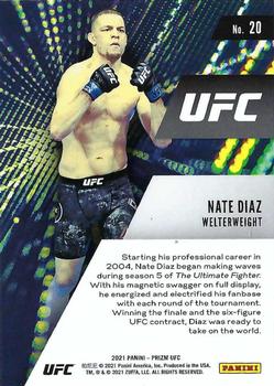 2021 Panini Prizm UFC - Instant Impact #20 Nate Diaz Back