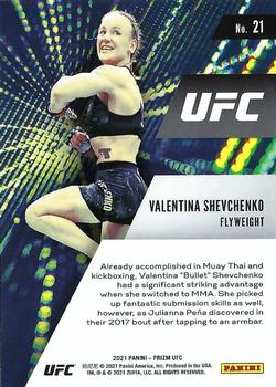 2021 Panini Prizm UFC - Instant Impact #21 Valentina Shevchenko Back