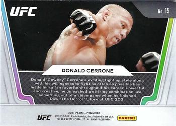 2021 Panini Prizm UFC - Knockout Artists #15 Donald Cerrone Back