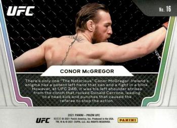 2021 Panini Prizm UFC - Knockout Artists #16 Conor McGregor Back