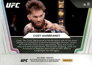 2021 Panini Prizm UFC - Knockout Artists #17 Cody Garbrandt Back