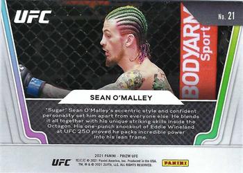 2021 Panini Prizm UFC - Knockout Artists #21 Sean O'Malley Back