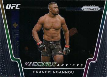 2021 Panini Prizm UFC - Knockout Artists #25 Francis Ngannou Front