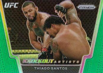 2021 Panini Prizm UFC - Knockout Artists Green Prizms #22 Thiago Santos Front