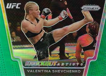 2021 Panini Prizm UFC - Knockout Artists Green Prizms #23 Valentina Shevchenko Front