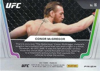 2021 Panini Prizm UFC - Knockout Artists Silver Prizms #16 Conor McGregor Back