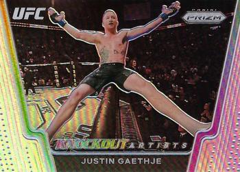 2021 Panini Prizm UFC - Knockout Artists Silver Prizms #19 Justin Gaethje Front