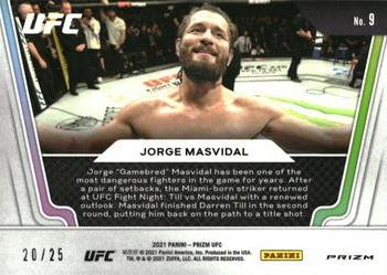 2021 Panini Prizm UFC - Knockout Artists Mojo Prizms #9 Jorge Masvidal Back
