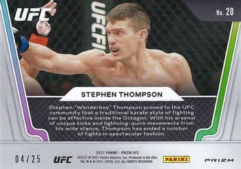 2021 Panini Prizm UFC - Knockout Artists Mojo Prizms #20 Stephen Thompson Back