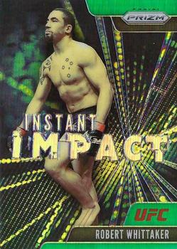 2021 Panini Prizm UFC - Instant Impact Green Prizms #8 Robert Whittaker Front