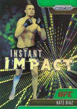 2021 Panini Prizm UFC - Instant Impact Green Prizms #20 Nate Diaz Front