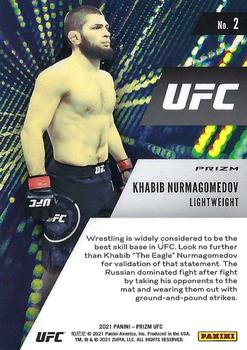 2021 Panini Prizm UFC - Instant Impact Silver Prizms #2 Khabib Nurmagomedov Back