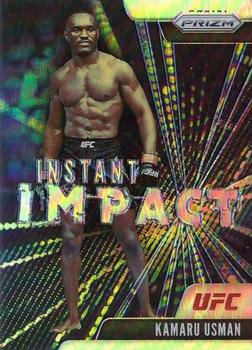 2021 Panini Prizm UFC - Instant Impact Silver Prizms #6 Kamaru Usman Front