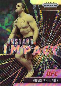 2021 Panini Prizm UFC - Instant Impact Silver Prizms #8 Robert Whittaker Front