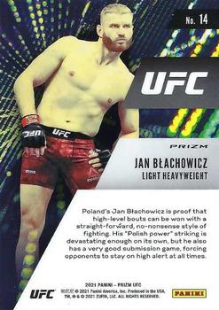 2021 Panini Prizm UFC - Instant Impact Silver Prizms #14 Jan Blachowicz Back