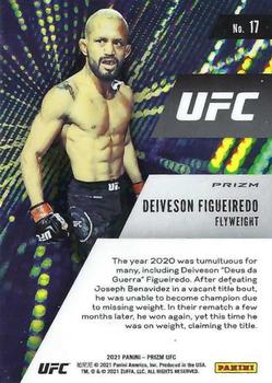 2021 Panini Prizm UFC - Instant Impact Silver Prizms #17 Deiveson Figueiredo Back