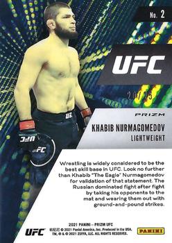 2021 Panini Prizm UFC - Instant Impact Mojo Prizms #2 Khabib Nurmagomedov Back