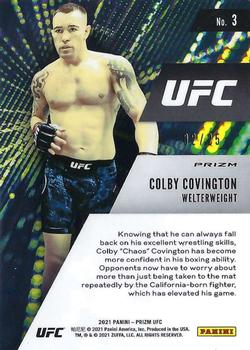 2021 Panini Prizm UFC - Instant Impact Mojo Prizms #3 Colby Covington Back