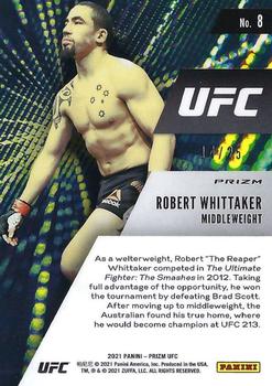 2021 Panini Prizm UFC - Instant Impact Mojo Prizms #8 Robert Whittaker Back