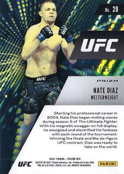 2021 Panini Prizm UFC - Instant Impact Mojo Prizms #20 Nate Diaz Back