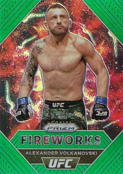 2021 Panini Prizm UFC - Fireworks Green Prizms #11 Alexander Volkanovski Front