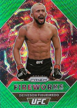 2021 Panini Prizm UFC - Fireworks Green Prizms #13 Deiveson Figueiredo Front