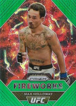 2021 Panini Prizm UFC - Fireworks Green Prizms #21 Max Holloway Front
