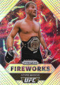 2021 Panini Prizm UFC - Fireworks Silver Prizms #2 Stipe Miocic Front