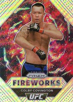 2021 Panini Prizm UFC - Fireworks Silver Prizms #6 Colby Covington Front