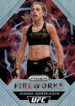 2021 Panini Prizm UFC - Fireworks Silver Prizms #7 Joanna Jedrzejczyk Front