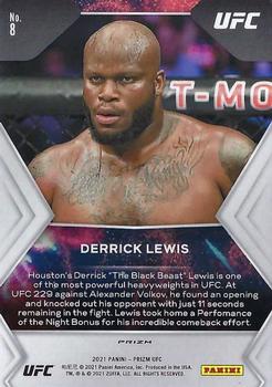 2021 Panini Prizm UFC - Fireworks Silver Prizms #8 Derrick Lewis Back