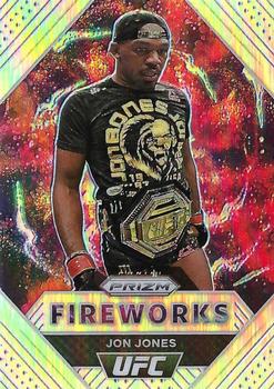 2021 Panini Prizm UFC - Fireworks Silver Prizms #9 Jon Jones Front