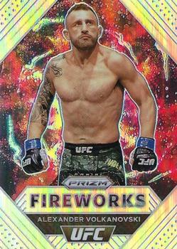 2021 Panini Prizm UFC - Fireworks Silver Prizms #11 Alexander Volkanovski Front