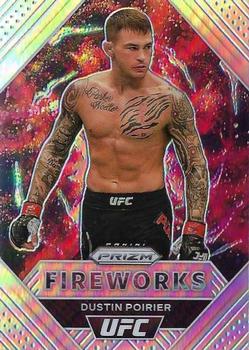 2021 Panini Prizm UFC - Fireworks Silver Prizms #19 Dustin Poirier Front