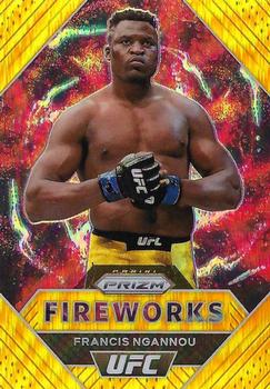 2021 Panini Prizm UFC - Fireworks Gold Prizms #12 Francis Ngannou Front
