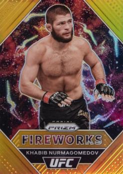 2021 Panini Prizm UFC - Fireworks Gold Prizms #18 Khabib Nurmagomedov Front