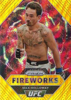 2021 Panini Prizm UFC - Fireworks Gold Prizms #21 Max Holloway Front