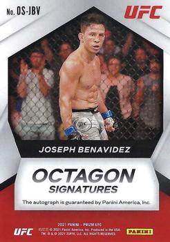2021 Panini Prizm UFC - Octagon Signatures #OS-JBV Joseph Benavidez Back
