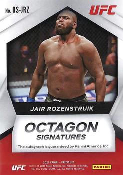2021 Panini Prizm UFC - Octagon Signatures #OS-JRZ Jair Rozenstruik Back