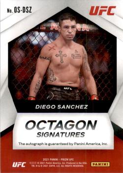 2021 Panini Prizm UFC - Octagon Signatures #OS-DSZ Diego Sanchez Back