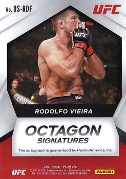2021 Panini Prizm UFC - Octagon Signatures #OS-RDF Rodolfo Vieira Back