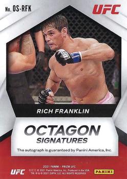 2021 Panini Prizm UFC - Octagon Signatures #OS-RFK Rich Franklin Back