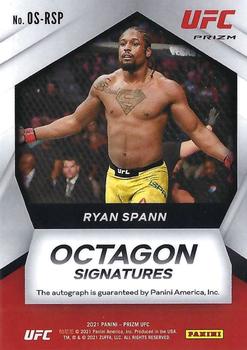 2021 Panini Prizm UFC - Octagon Signatures Silver Prizms #OS-RSP Ryan Spann Back