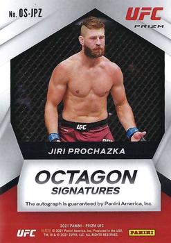2021 Panini Prizm UFC - Octagon Signatures Silver Prizms #OS-JPZ Jiri Prochazka Back