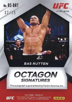 2021 Panini Prizm UFC - Octagon Signatures Blue Prizms #OS-BRT Bas Rutten Back