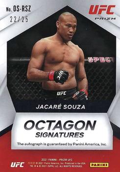 2021 Panini Prizm UFC - Octagon Signatures Mojo Prizms #OS-RSZ Jacare Souza Back